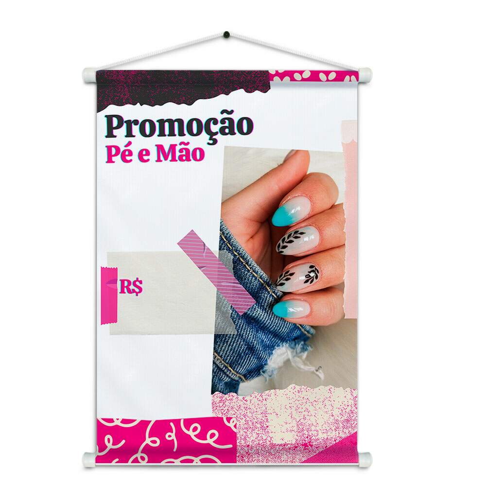 Banner Impresso em Lona - Manicure 012