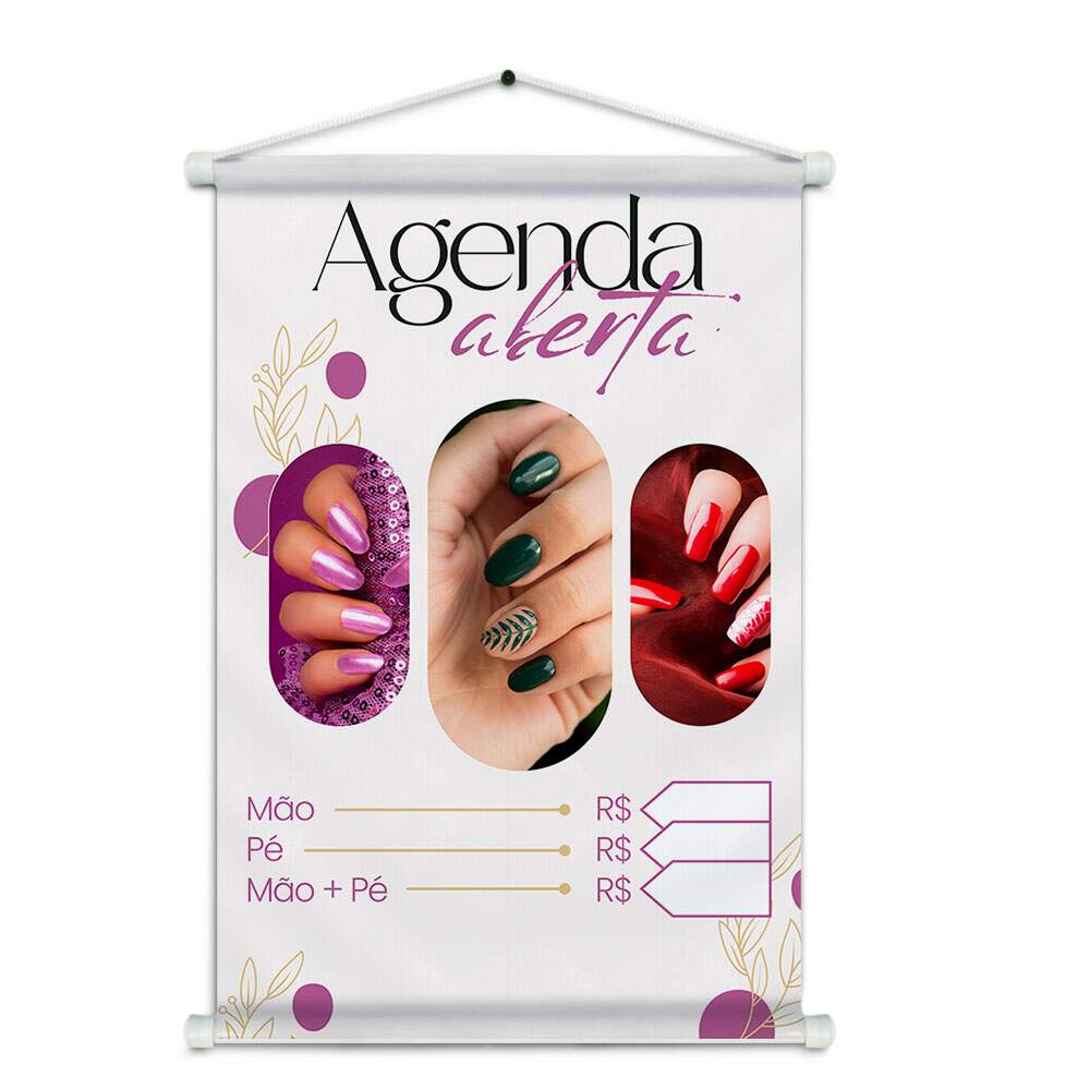 Banner Impresso em Lona - Manicure 013