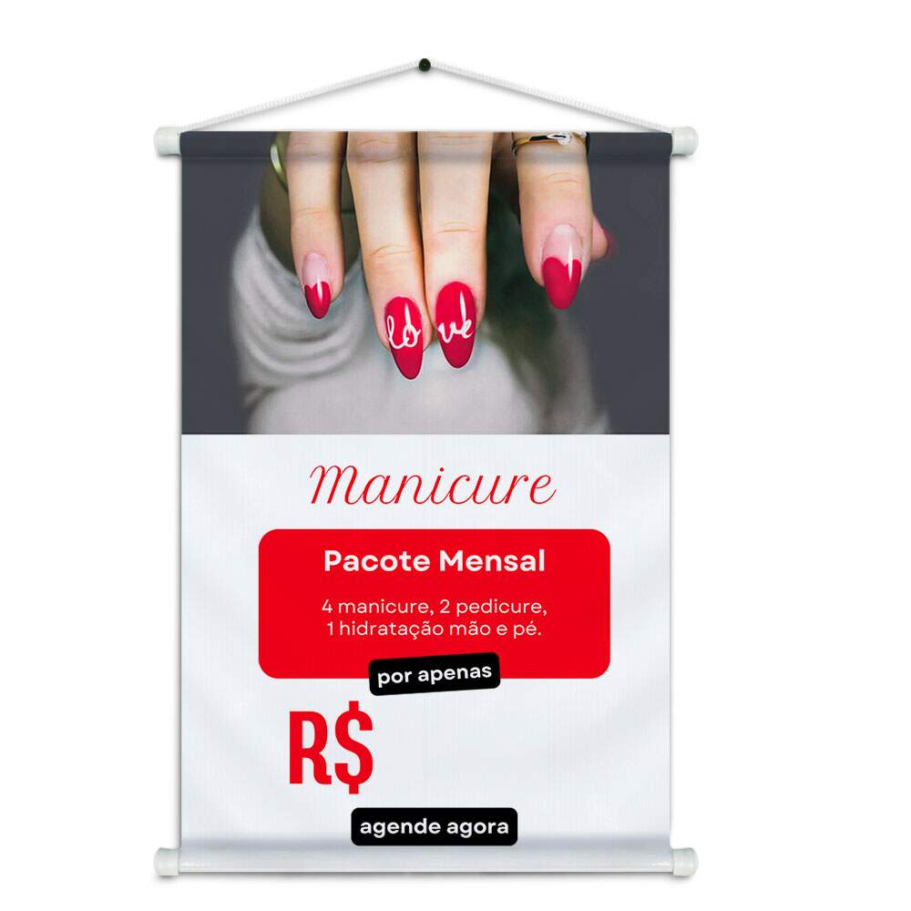 Banner Impresso em Lona - Manicure 017