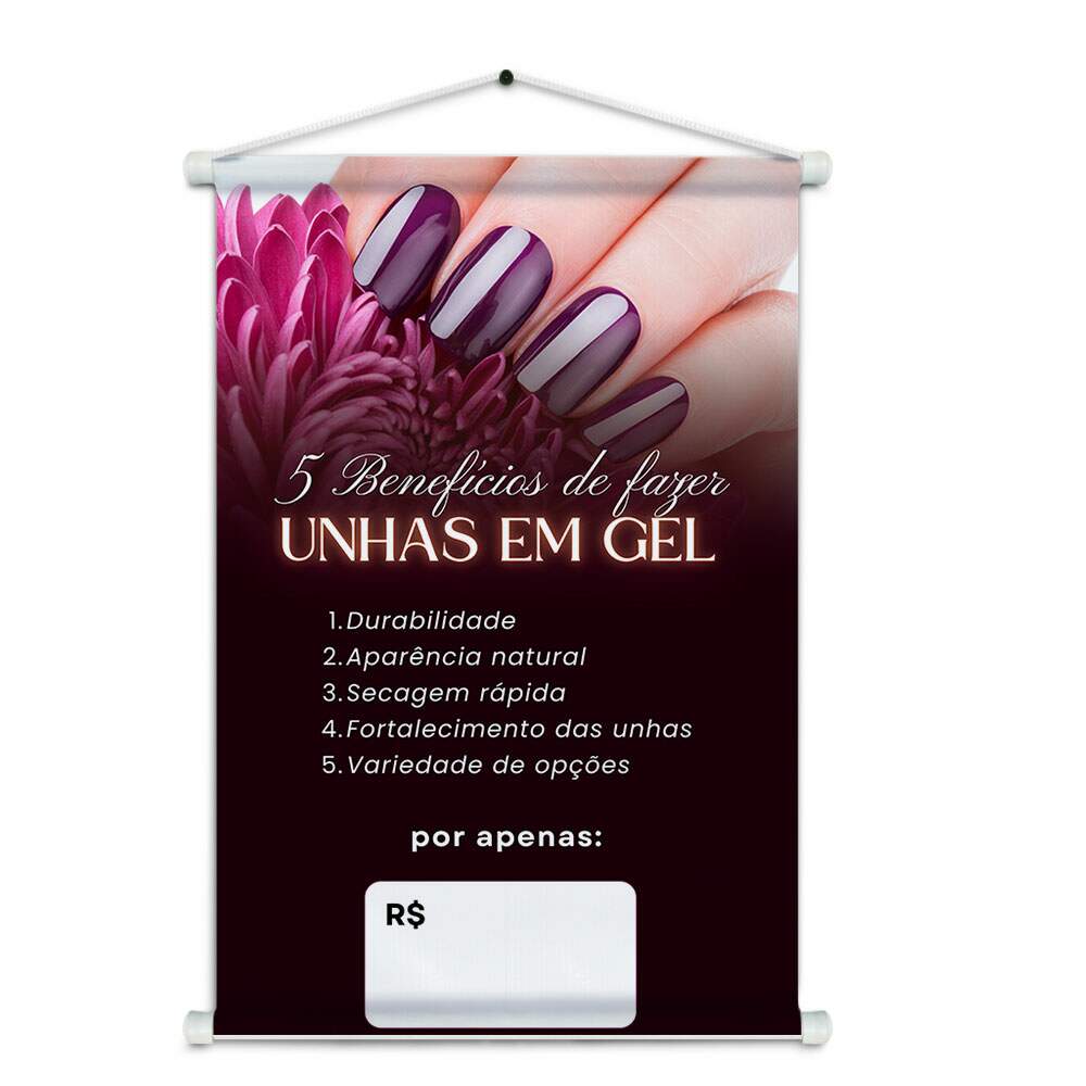 Banner Impresso em Lona - Manicure 026