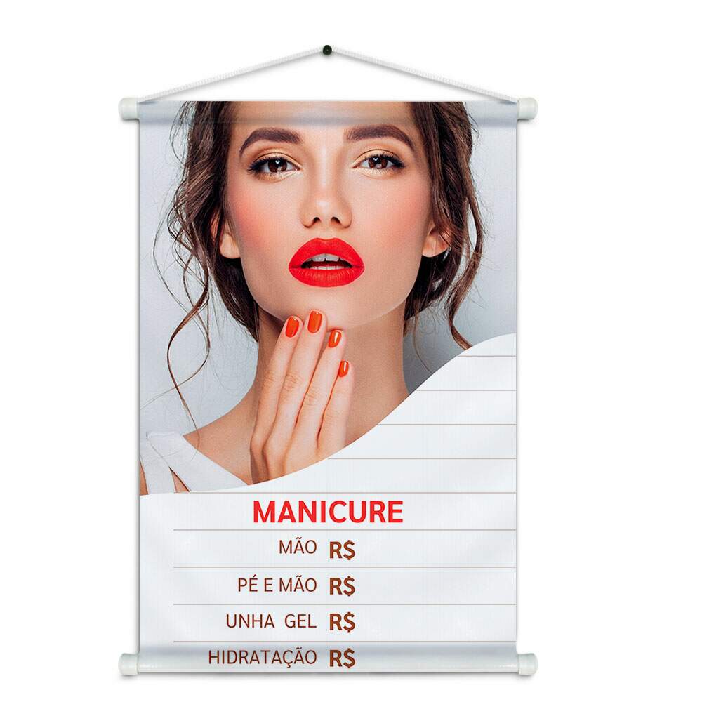 Banner Impresso em Lona - Manicure 027