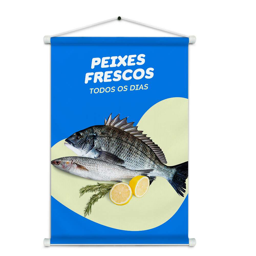 Banner Impresso em Lona - Pescados Fescos 001