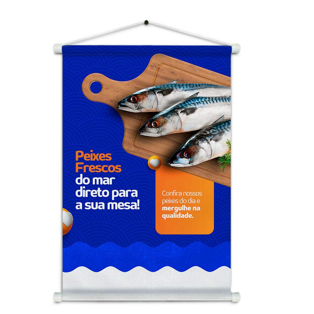 Banner Impresso em Lona - Pescados Fescos 004