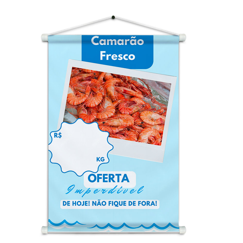 Banner Impresso em Lona - Pescados Fescos 007