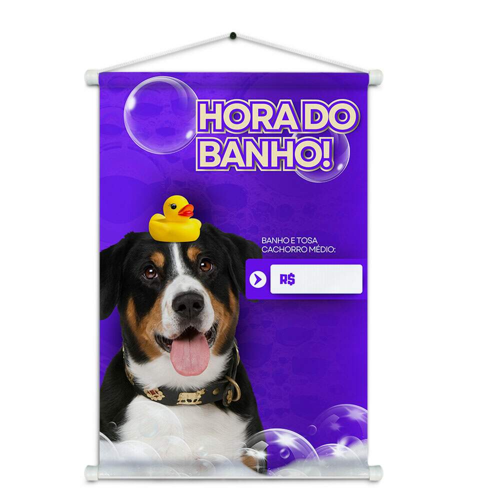 Banner Impresso em Lona - Pet Shop 007