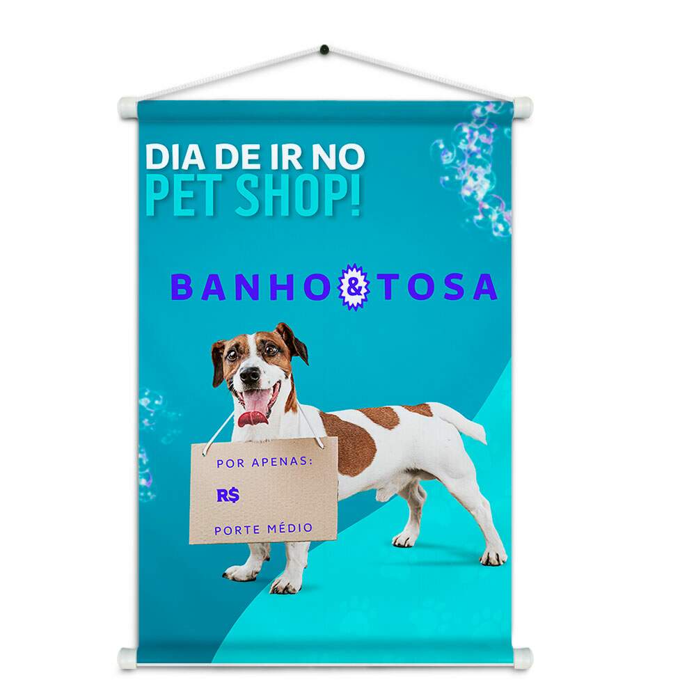 Banner Impresso em Lona - Pet Shop 003
