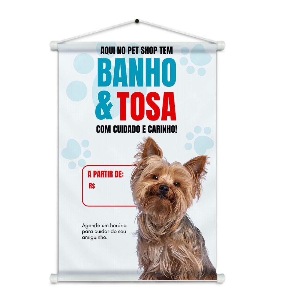 Banner Impresso em Lona - Pet Shop 016