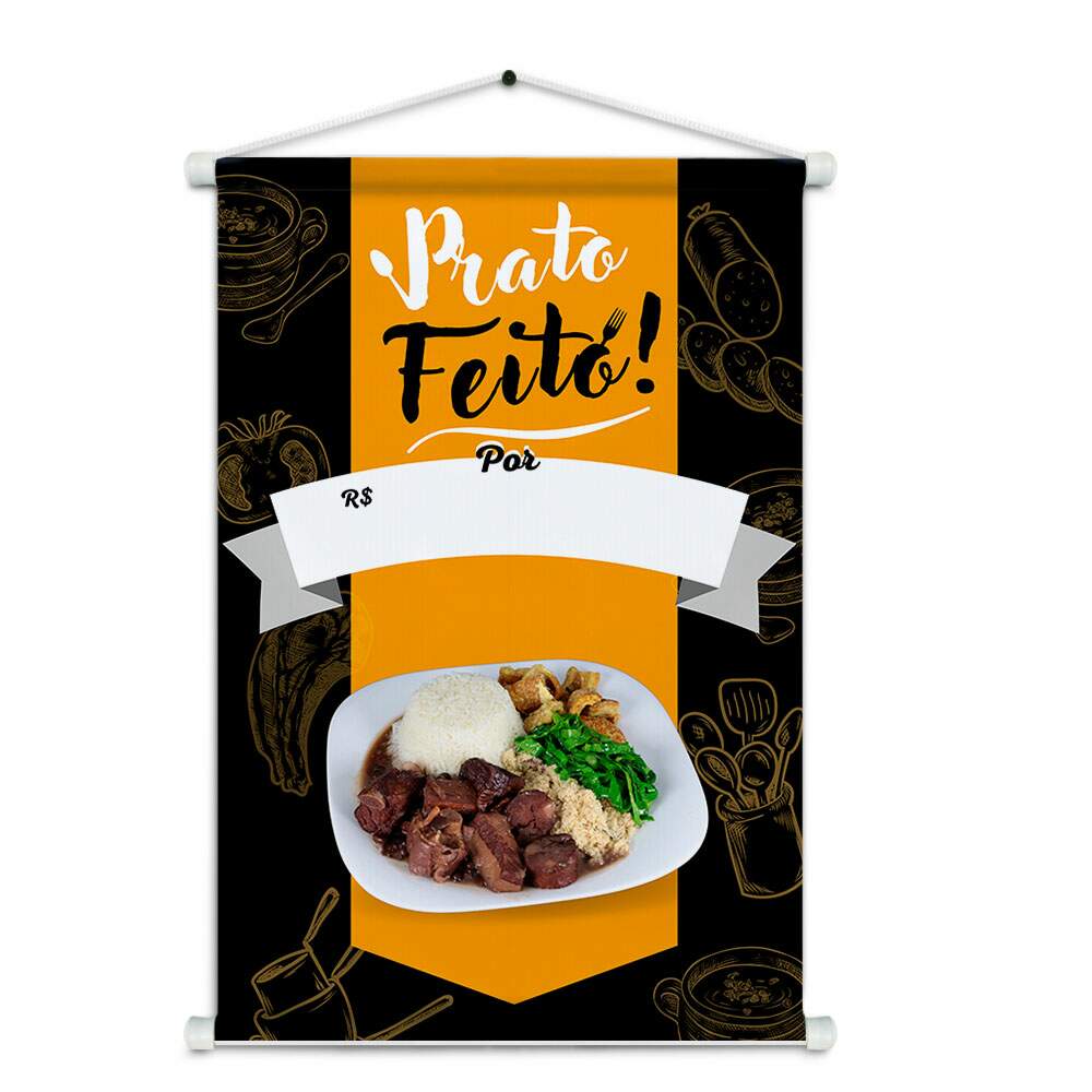Banner Impresso em Lona - Prato feito 002