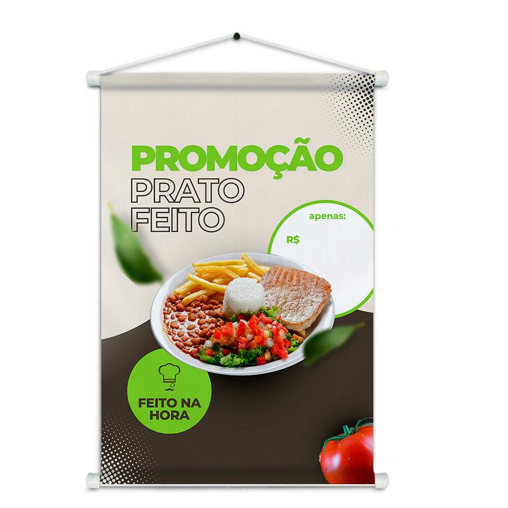 Banner Impresso em Lona - Prato feito 007