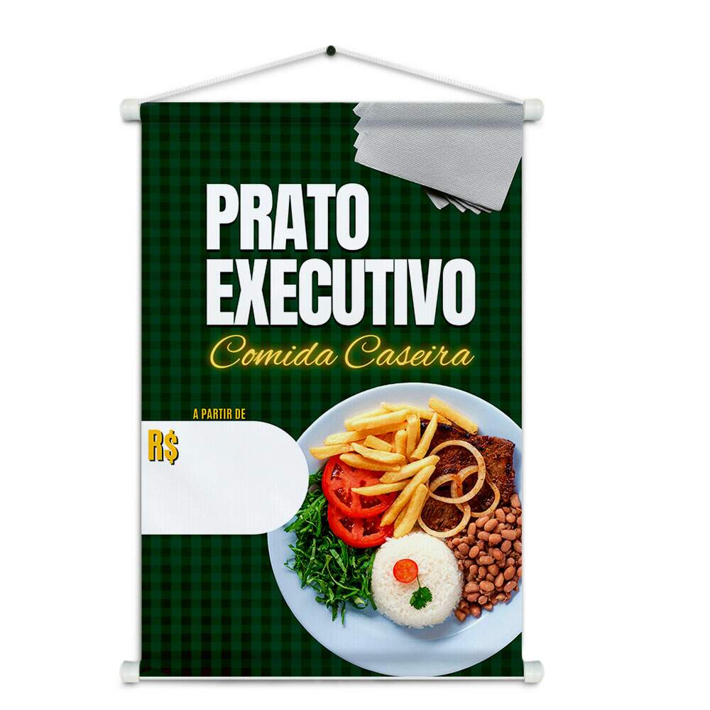 Banner Impresso em Lona - Prato feito 009