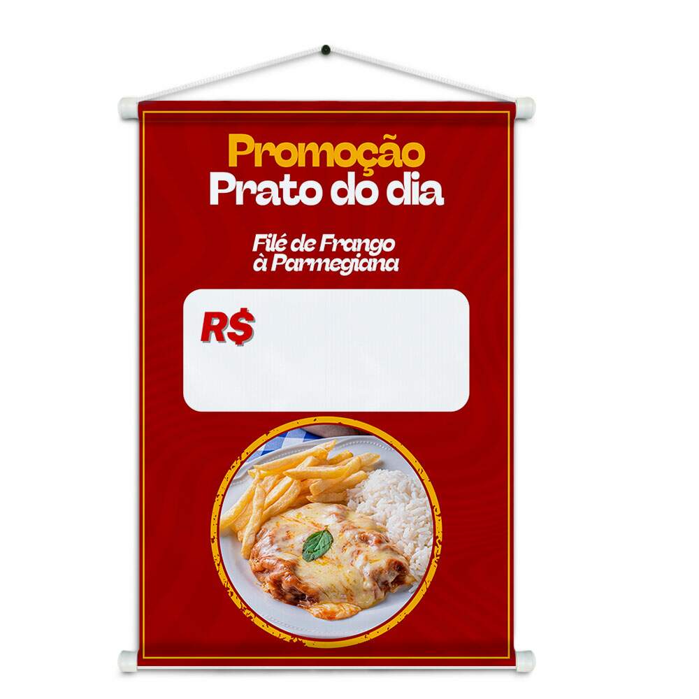 Banner Impresso em Lona - Prato feito 010