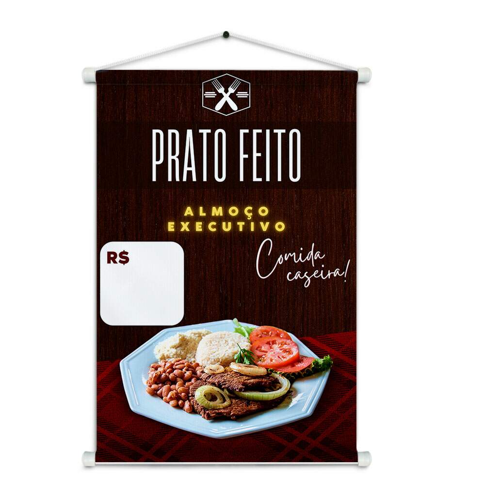 Banner Impresso em Lona - Prato feito 011