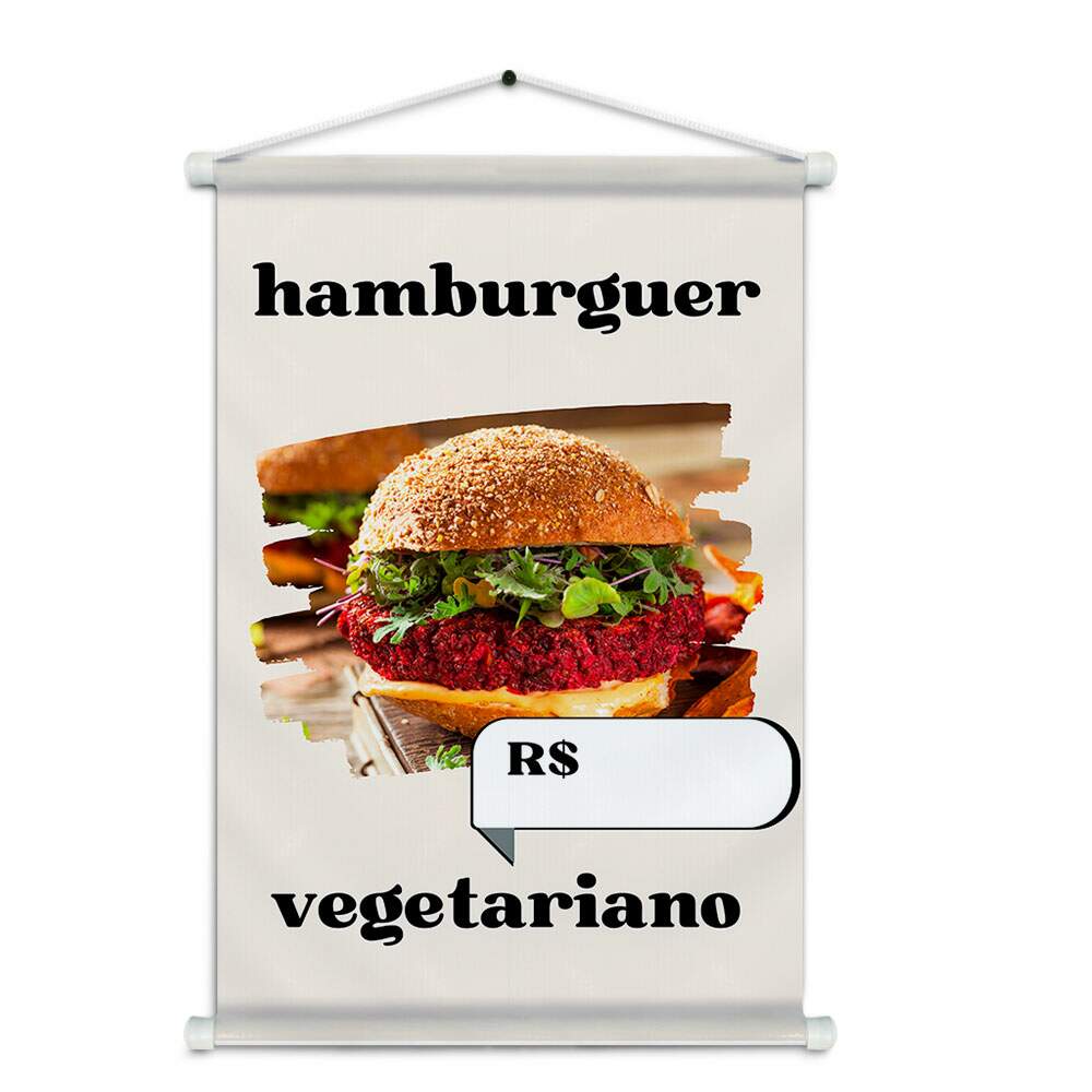 Banner Impresso em Lona - Vegetariano - Vegano 004