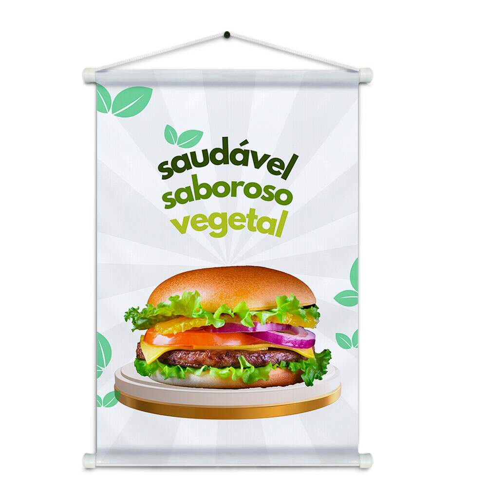 Banner Impresso em Lona - Vegetariano - Vegano 007