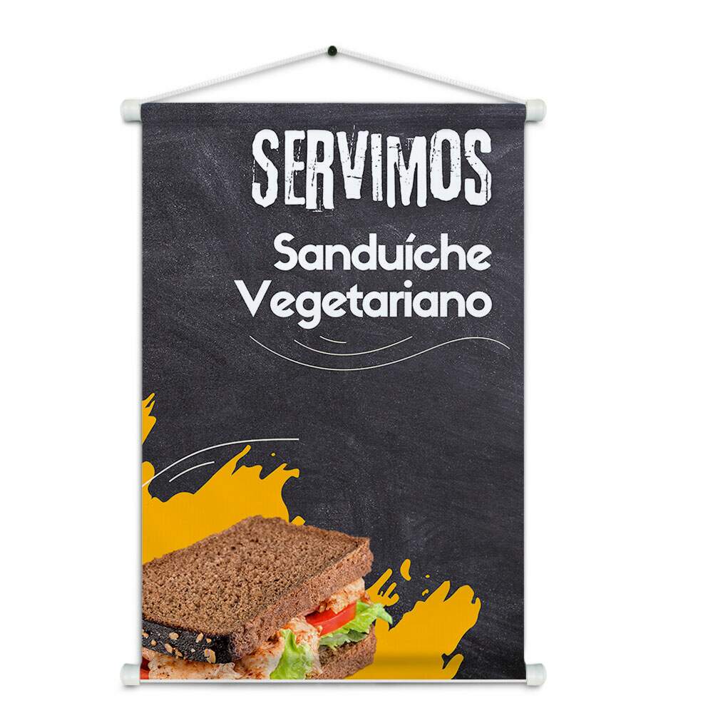 Banner Impresso em Lona - Vegetariano - Vegano 009