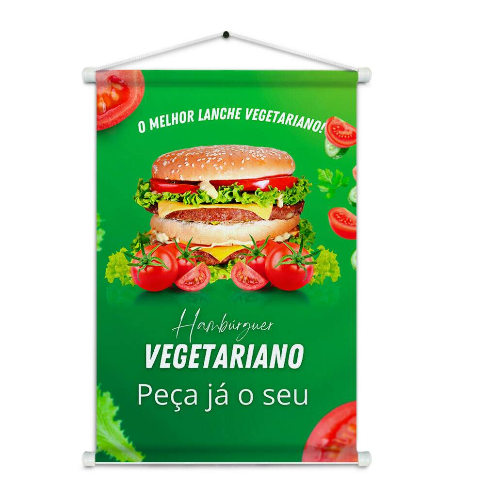 Banner Impresso em Lona - Vegetariano - Vegano 010
