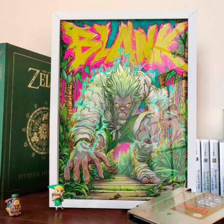 Quadro Decorativo Blanka Street Fighter