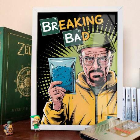 Quadro Decorativo Breaking Bad Estilo Cartoon