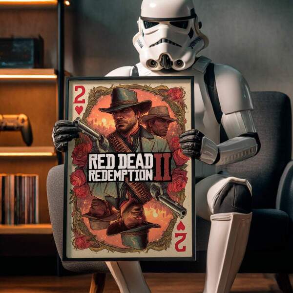 Quadro Decorativo Carta Red Dead Redemption 2