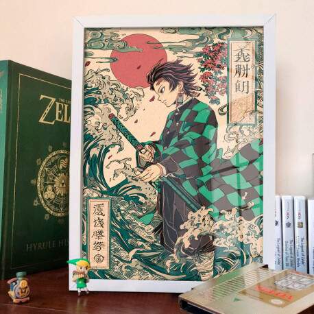 Quadro Decorativo Demon Slayer Personagem Tanjiro Kamado 
