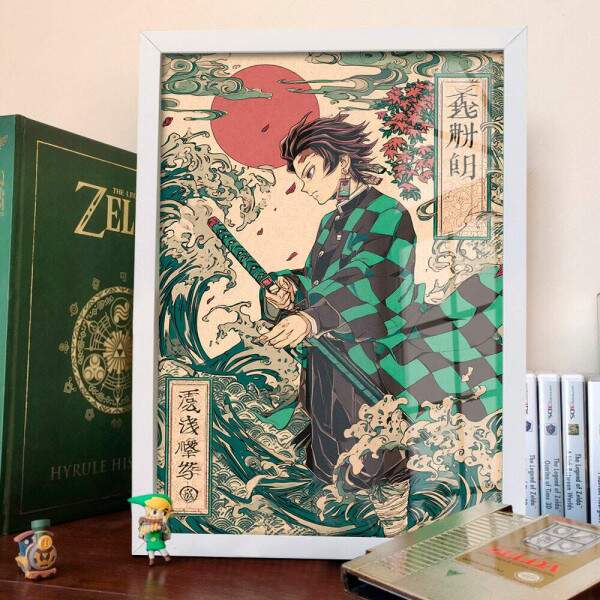 Quadro Decorativo Demon Slayer Personagem Tanjiro Kamado