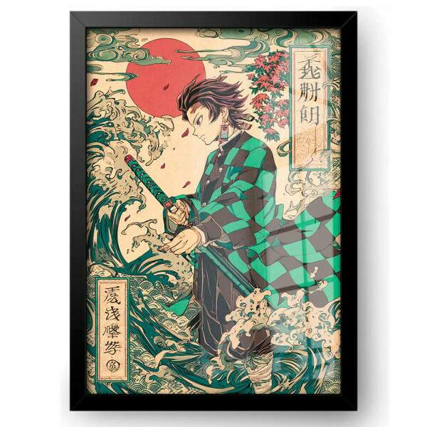 Quadro Decorativo Demon Slayer Personagem Tanjiro Kamado