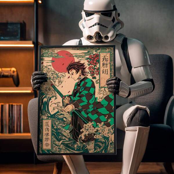 Quadro Decorativo Demon Slayer Personagem Tanjiro Kamado