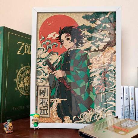 Quadro Decorativo Demon Slayer Tema Japo 
