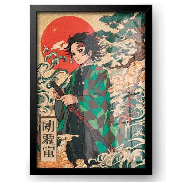 Quadro Decorativo Demon Slayer Tema Japo