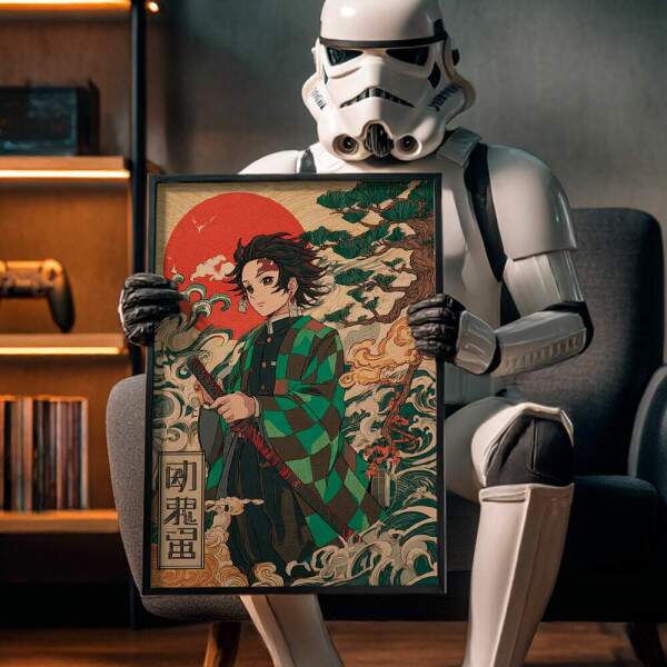 Quadro Decorativo Demon Slayer Tema Japo