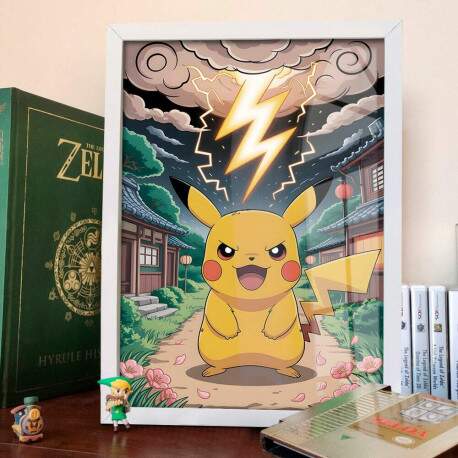 Quadro Decorativo Pokemon Pikachu Raio