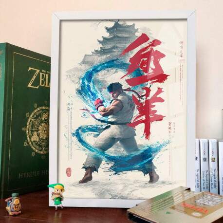 Quadro Decorativo Ryu Japones Street Fighter