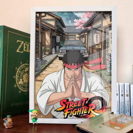 Quadro Decorativo Ryu Street Fighter Gesto De Cumprimento 
