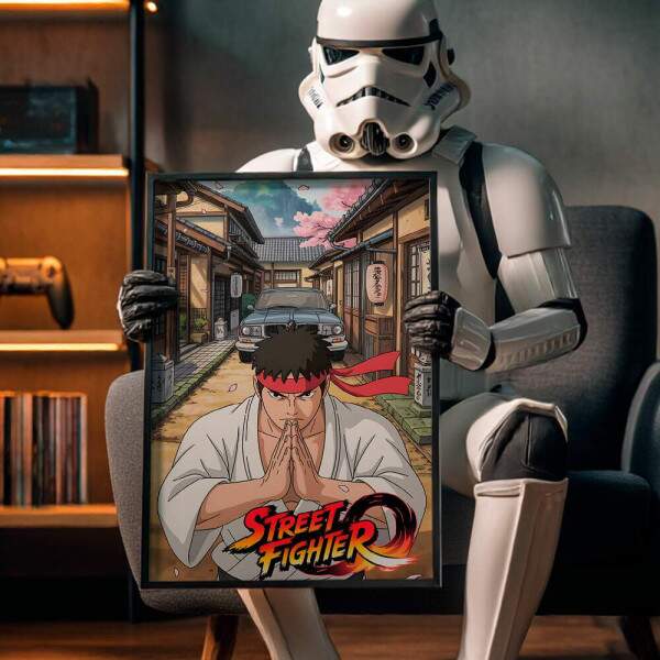 Quadro Decorativo Ryu Street Fighter Gesto De Cumprimento
