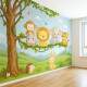 Papel de Parede para Quarto Infantil Safari Animais no Galho MP