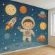 Papel de Parede para Quarto Infantil Astronauta no Espa�o MP