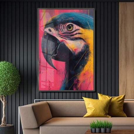 Quadro Decorativo Arara Pintura 