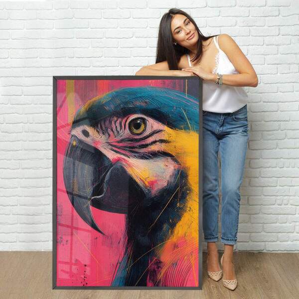 Quadro Decorativo Arara Pintura