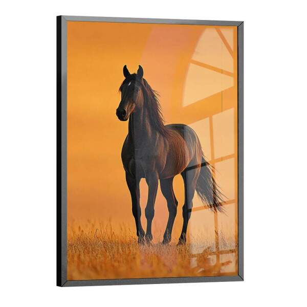 Quadro Decorativo Cavalo Pr Do Sol