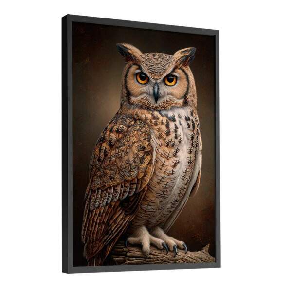 Quadro Decorativo Coruja Marrom