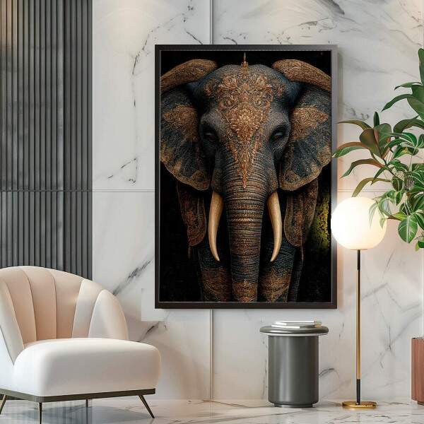 Quadro Decorativo Elefante Indiano