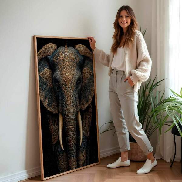 Quadro Decorativo Elefante Indiano