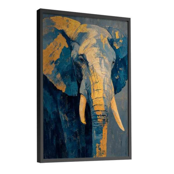 Quadro Decorativo Elefante Pintura Abstrata