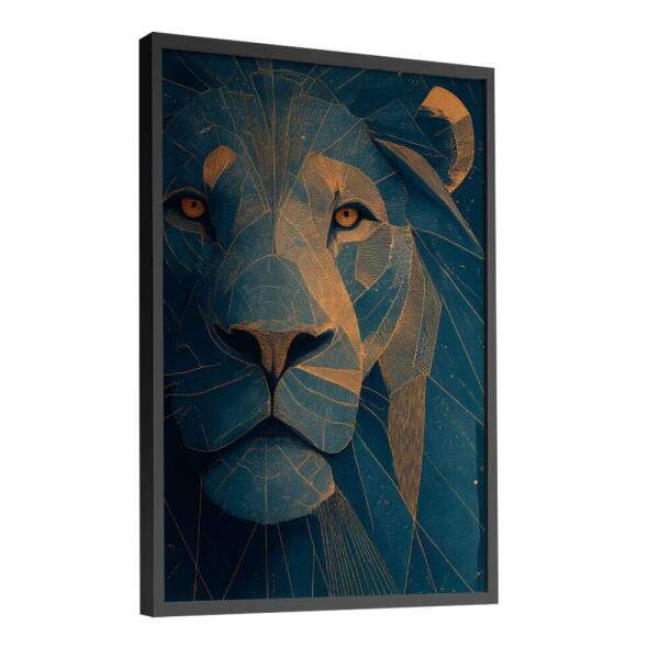 Quadro Decorativo Leo Dourado