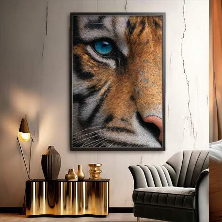 Quadro Decorativo Olhar De Tigre 