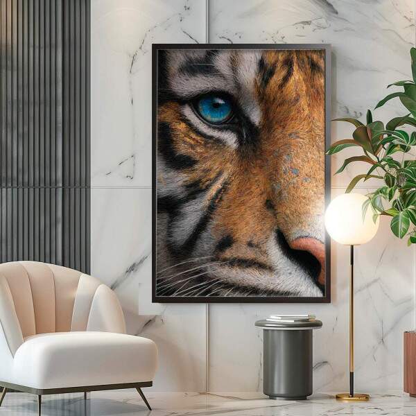 Quadro Decorativo Olhar De Tigre
