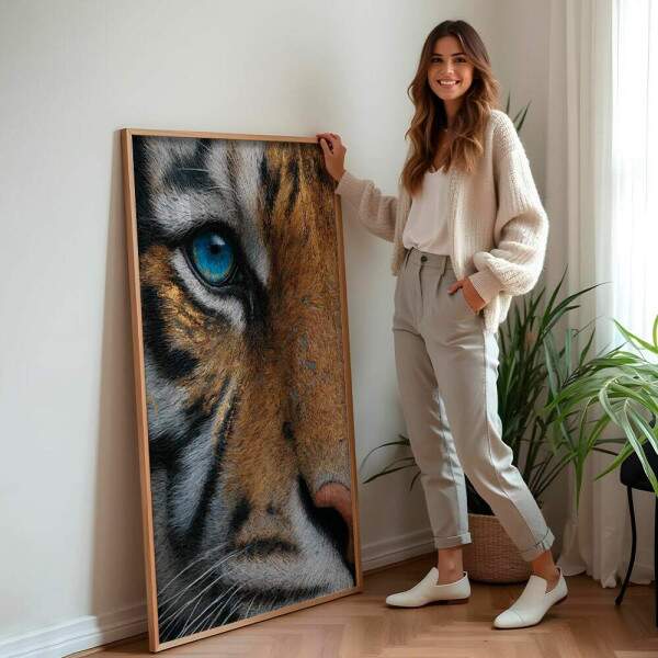 Quadro Decorativo Olhar De Tigre