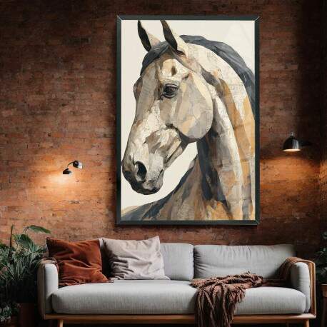 Quadro Decorativo Pintura Cavalo