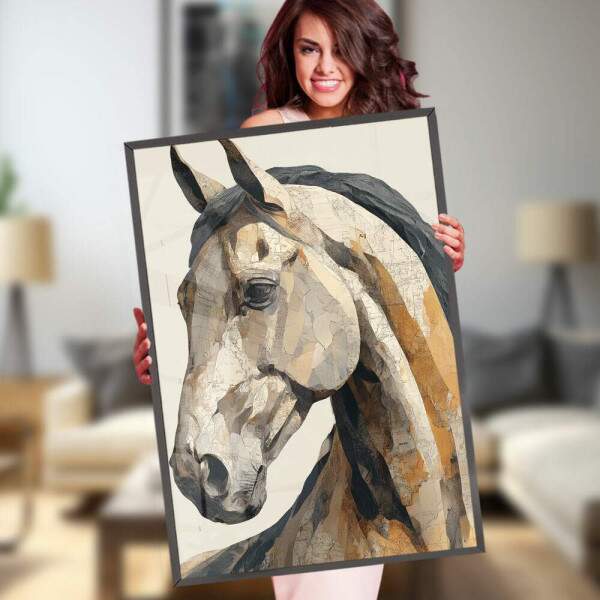 Quadro Decorativo Pintura Cavalo