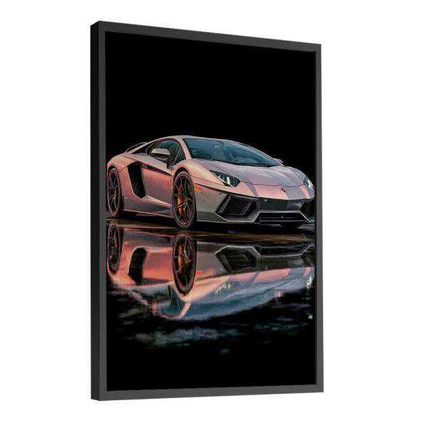 Quadro Decorativo Lamborghini Cinza